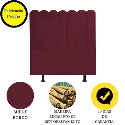 Cabeceira Nuvem Cama Box Queen 160 Cm Alanis Suede Bordô