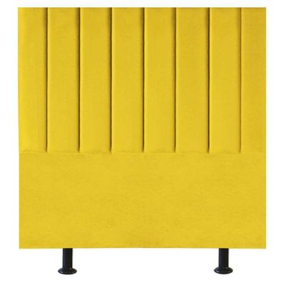 Cabeceira De Cama Solteiro Box 100 Cm Karla Carla Suede Amarelo