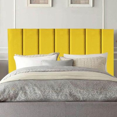 Cabeceira De Cama Solteiro Box 100 Cm Karla Carla Suede Amarelo