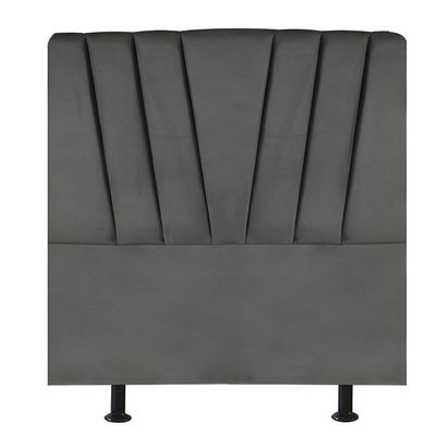 Cabeceira Solteiro Cama Box Estofada 100 Cm Antonella Corino Cinza