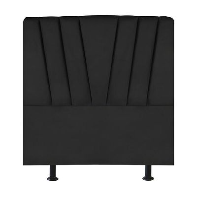 Cabeceira Solteiro Cama Box Estofada 90 Cm Antonella Corino Preto