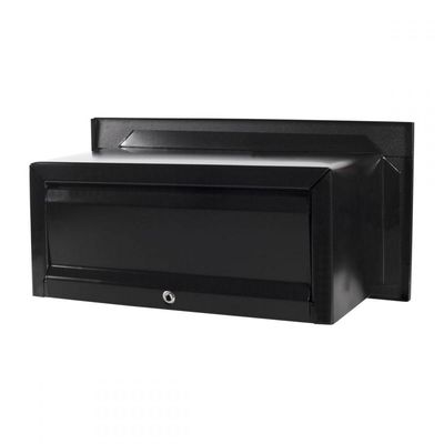 Caixa Correio Carta Luxo Hat Chapeu Preta Fosca 30 Cm Profundidade