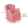 Poltrona Decorativa Amamentação Balanço E Puff Bebê Suede Rosê