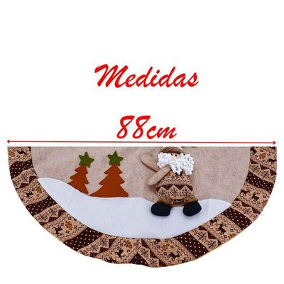 Saia Para árvore De Natal Temática Papai Noel 88cm