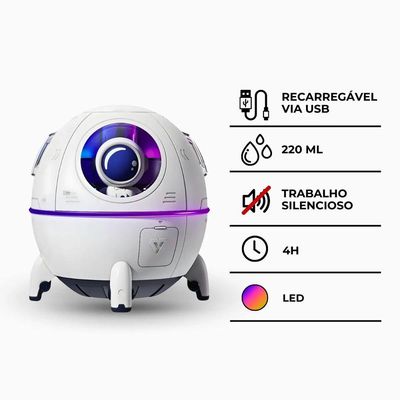 Umidificador Espacial Com Astronauta
