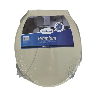 Assento Premium Para Vaso Sanitário Universal Oval Areia