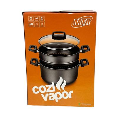 Panela A Vapor Cozivapor Antiaderente 3,2 L Grafite Mta