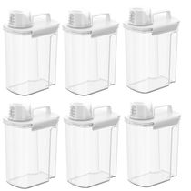 Kit 6 Dispensers Porta Sabão Amaciante Detergente 3,9L Coza Medidor New Retro Lavanderia