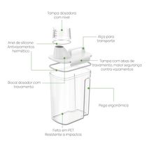 Dispenser Medidor New Retro 3,9l Porta Sabão Amaciante Organizador Lavanderia Área de serviço Coza