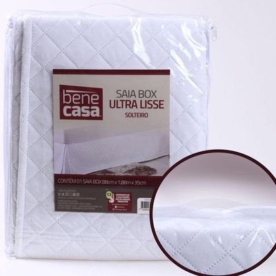 Saia Box Ultra Lisse Queen 158x198x35cm Branco