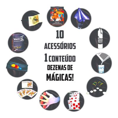 Kit de Magicas Magic Box 2 Com Caneta E Moeda Surpresa