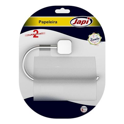 Papeleira Samba Quadrado Cromado - Japi