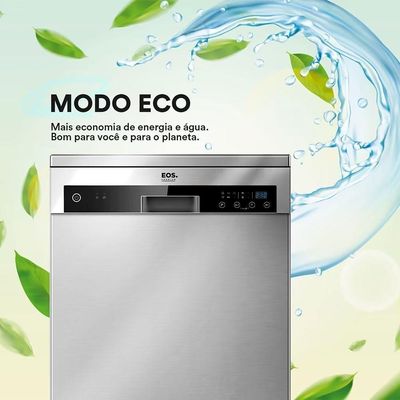 Lava Louça Máquina De Lavar Louça 14 Serviços Prata Ell14s 220v - Eos B164093 220V