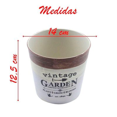 Kit 10 Mini Vasos De Planta Cachepot Estampados Decorados 12,5cm