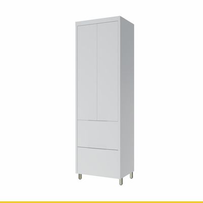 Paneleiro Nesher Marquesa em MDF 15mm com 2 Portas, 2 Gavetas e 3 Prateleiras - 70cm de largura - Nature/Verde