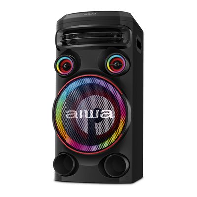 Torre de Som AIWA T1W -02 1600W 1Woofer10" Bluetooth RGB USB FM DJ BIV