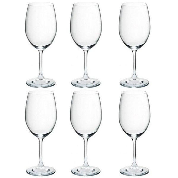 Jogo de taças para água em cristal Bohemia Roberta 450ml 6 peças