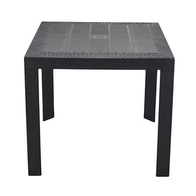 Mesa Quadrada Rattan Montavel Preta Plastico Plasnew