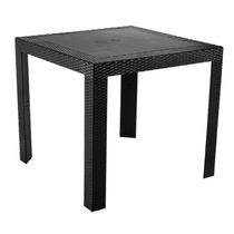 Mesa Quadrada Rattan Montavel Preta Plastico Plasnew