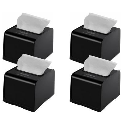 Kit 4 Dispenser Porta Guardanapo Interfolhado Preto Nobre