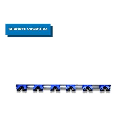 Suporte Vassoura Rodo Pá Organizador 06 Acessórios Bralimpia