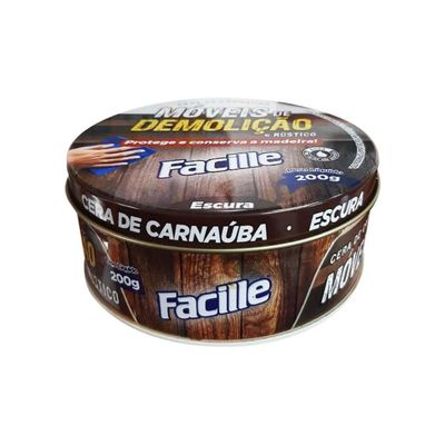 KIT 02 CERA CARNAÚBA LUSTRA MÓVEIS DEMOLIÇÃO 200G ESCURA