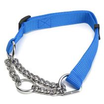 Coleira Nylon Caes Cachorro 2.0 Cm Ajustavel Corrente Semi Enforcadora Elo Torcido Pet Treinamento