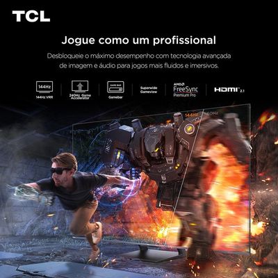 Smart TV 75" TCL 75C7K 4K QD-Mini Led 144Hz com Sistema Operacional Google TV Bivolt