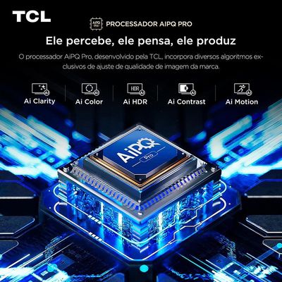 Smart TV 75" TCL 75C7K 4K QD-Mini Led 144Hz com Sistema Operacional Google TV Bivolt
