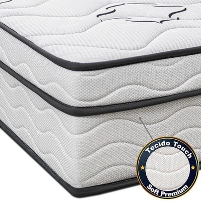 Colchão King Cama InBox Moderne Ortopédico com Camada Especial de Espuma D45 25x193x203cm - Branco/Grafite