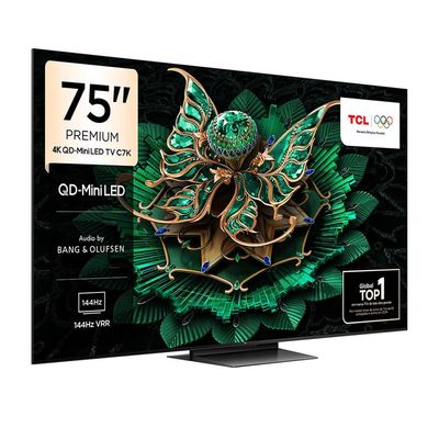 Smart TV 75" TCL 75C7K 4K QD-Mini Led 144Hz com Sistema Operacional Google TV Bivolt