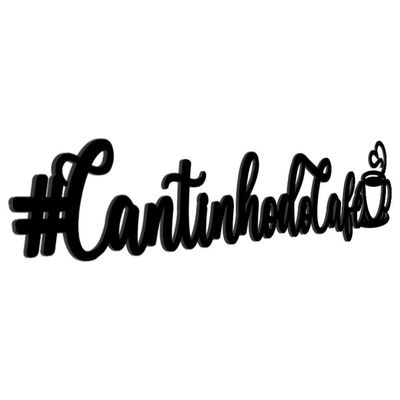 Cantinho do Café 3d Em Mdf 3mm Fita Adesiva Preta Fosca