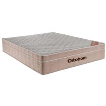 Cama Box Bege E Colchão Airtech Springpocket Molas Ensacadas Queen Ortobom