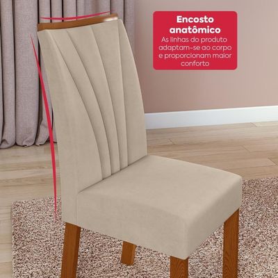 Conjunto Sala De Jantar Mesa Easy Pop Tampo Mdf  6 Cadeiras