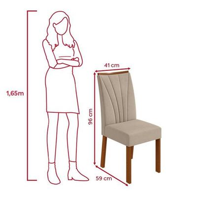 Conjunto Sala De Jantar Mesa Easy Pop Tampo Mdf  6 Cadeiras