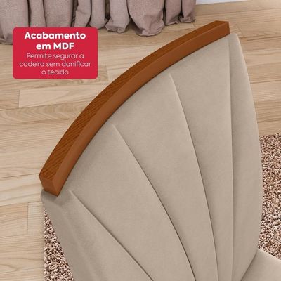 Conjunto Sala De Jantar Mesa Easy Pop Tampo Mdf  6 Cadeiras