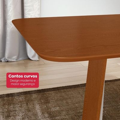 Conjunto Sala De Jantar Mesa Easy Pop Tampo Mdf  6 Cadeiras