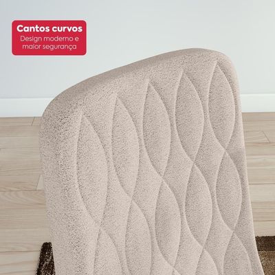 Conjunto Sala De Jantar Mesa Easy Pop 6 Cadeiras Seat Boucle