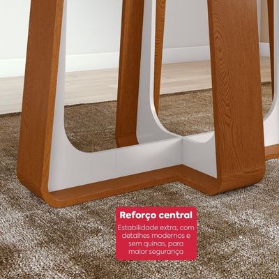 Conjunto Sala De Jantar Mesa Easy Pop 6 Cadeiras Seat Boucle
