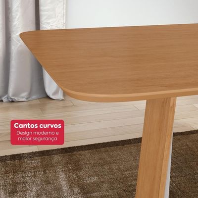 Conjunto Sala De Jantar Mesa Easy PopTampo Mdf- 6 Cadeiras
