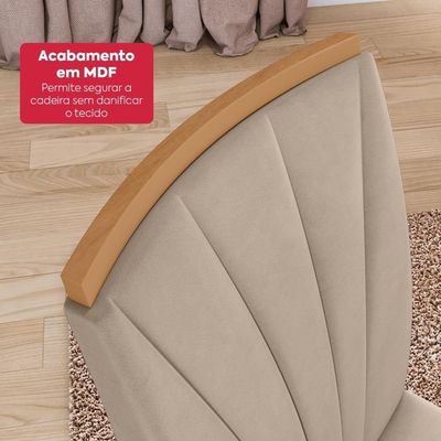 Conjunto Sala De Jantar Mesa Easy PopTampo Mdf- 6 Cadeiras
