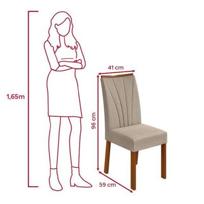 Conjunto Sala De Jantar Mesa Easy Pop 6 Cadeiras Confort