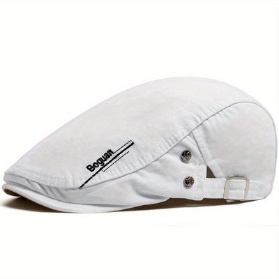 Boina Com Design De Estrela - Tecido Elegante E Não Elástico, Lavável Branco