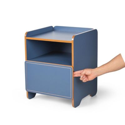 Mesa De Cabeceira 1 Gaveta Com Nicho Cindy - Azul