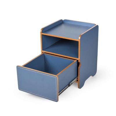 Mesa De Cabeceira 1 Gaveta Com Nicho Cindy - Azul