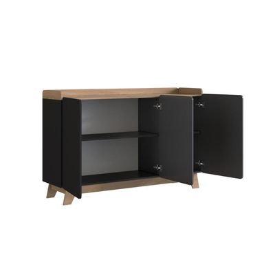 Balcão Buffet 3 Portas 150cm John - Preto
