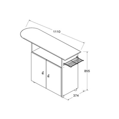 Tábua De Passar Ditália 2 Portas Mp-50 Branco