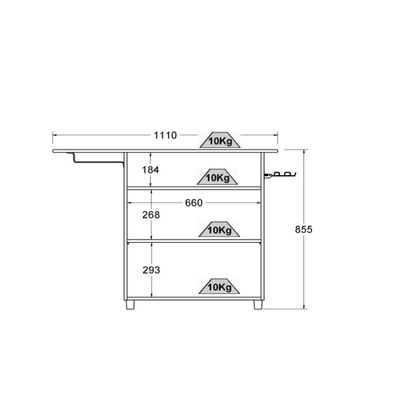 Tábua De Passar Ditália 2 Portas Mp-50 Branco