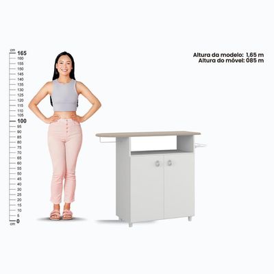 Tábua De Passar Ditália 2 Portas Mp-50 Branco