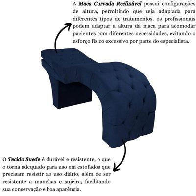 Maca Para Estética Facial Cílios Sobrancelhas Suede Maíra Azul Marinho